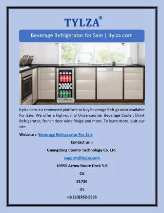 Beverage Refrigerator for Sale | Itylza.com