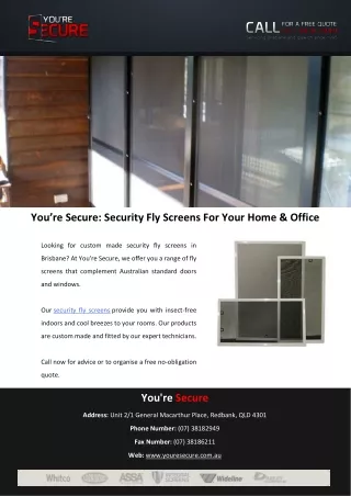 you re secure security fly screens for your home