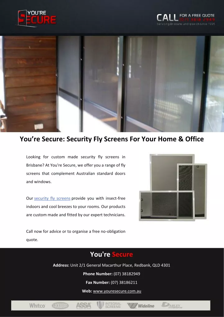 you re secure security fly screens for your home