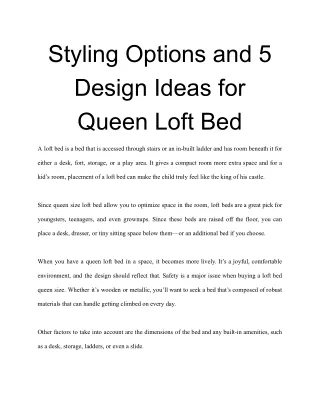 styling options and 5 design ideas for queen loft