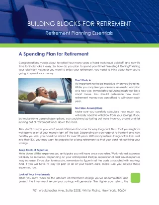 A Spending Plan for Retirement