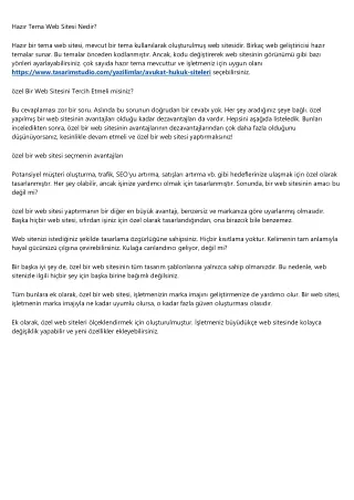 haz r tema web sitesi nedir