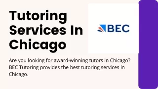 Best Online Smart Tutoring Services In Chicago - BEC Tutoring