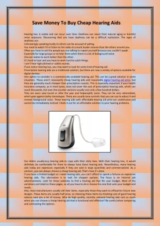 Save Money To Buy Cheap Hearing Aids-converted