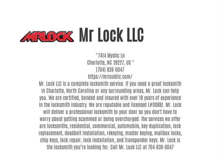 mr lock llc