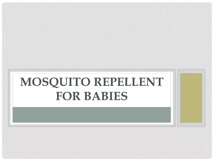 mosquito repellent