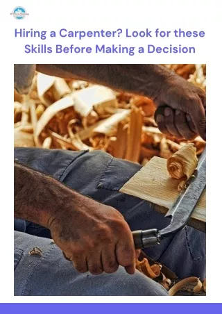 Hiring a Carpenter Look for these Skills Before Making a Decision