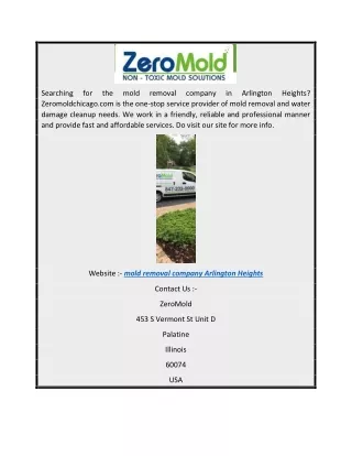 Mold Removal Company Arlington Heights Zeromoldchicago