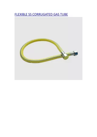 Flexible SS Corrugated Gas Tube
