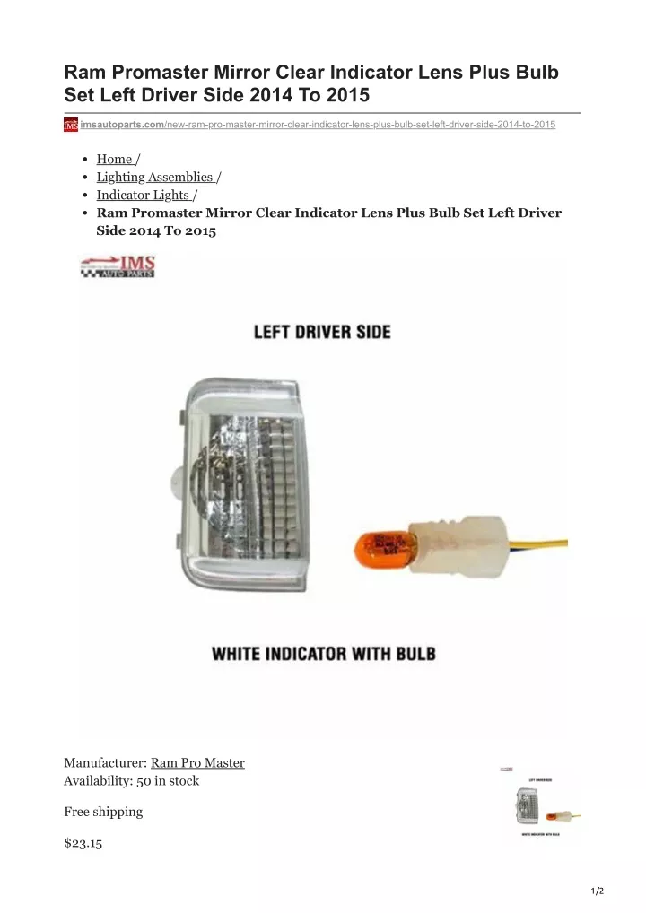 ram promaster mirror clear indicator lens plus