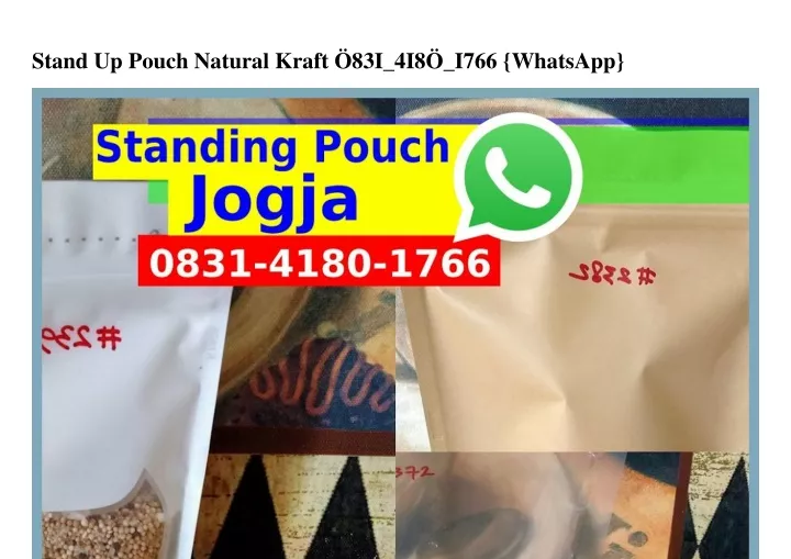 stand up pouch natural kraft 83i 4i8 i766 whatsapp
