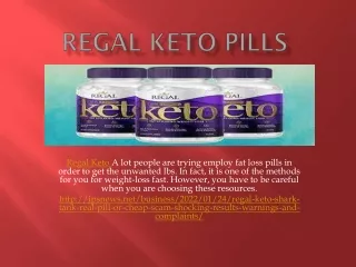 Regal Keto Pills