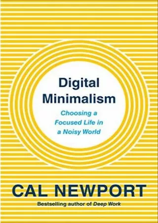 Read EPUB Digital Minimalism: Choosing a Focused Life in a Noisy World online books