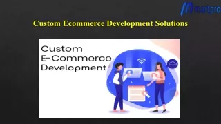 custom ecommerce development solutions