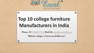 Top 10 College Furniture Manufacturers in India