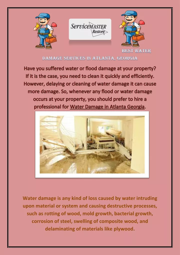 water damage is any kind of loss caused by water