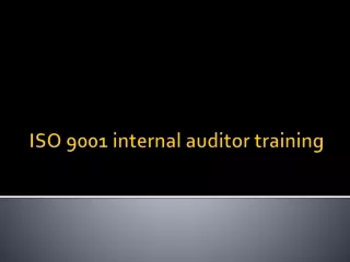ISO 9001 internal auditor training