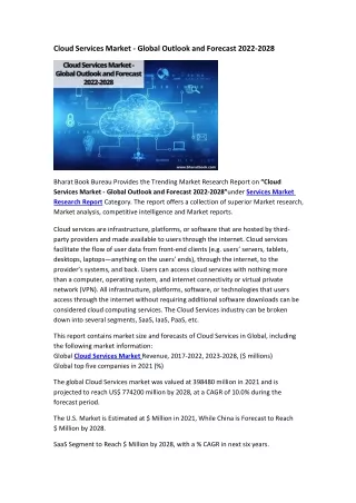 cloud services market global outlook and forecast