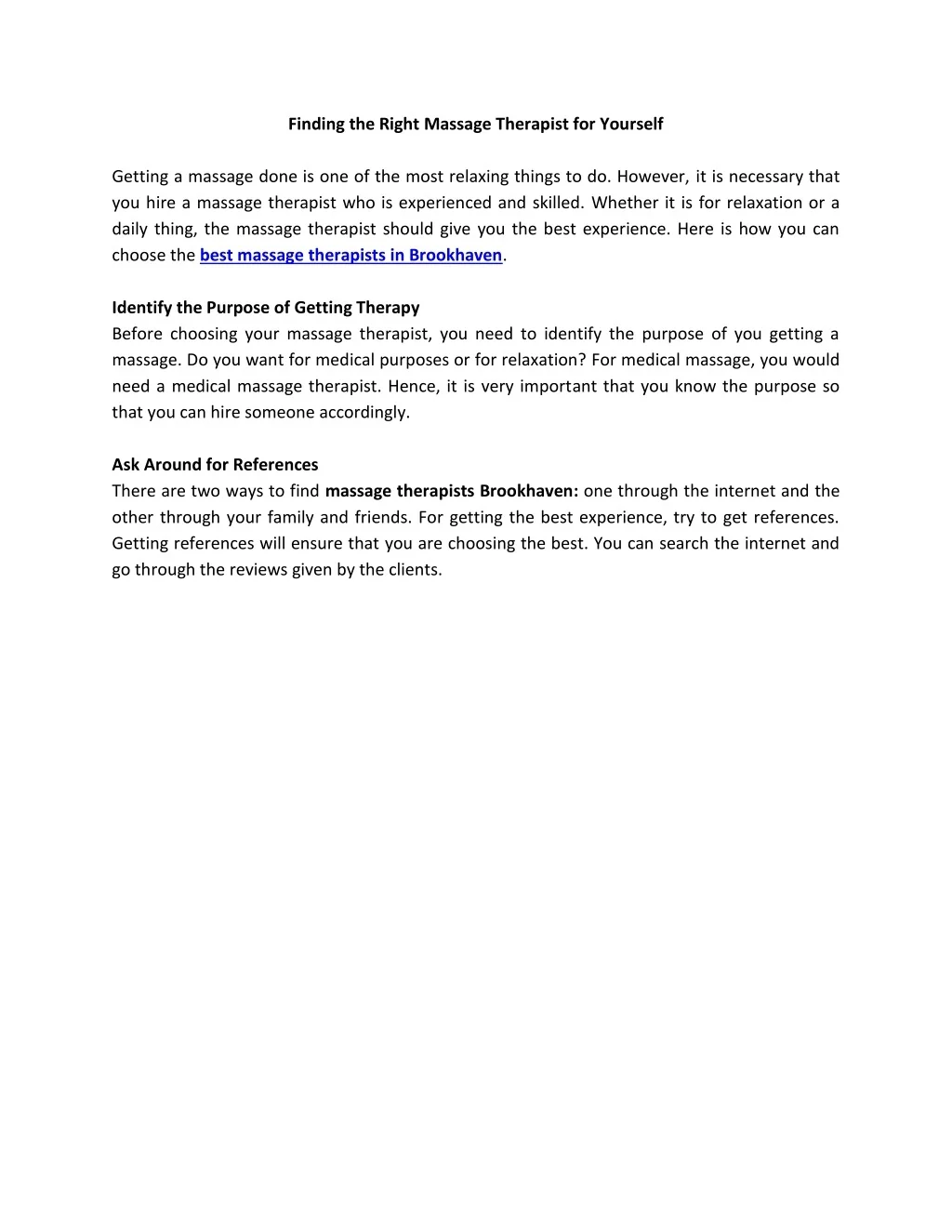 PPT - Finding the Right Massage Therapist for Yourself PowerPoint ...