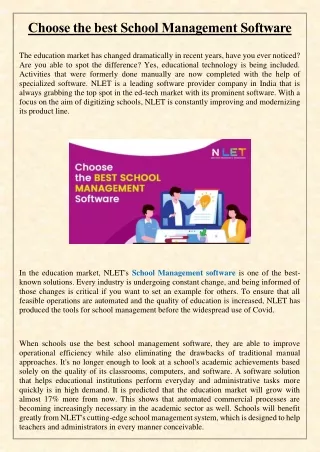 Choose the best School Management Software