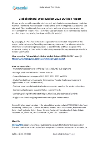 global mineral wool market