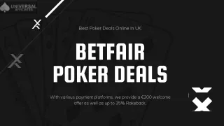 Online Betfair Poker Deals