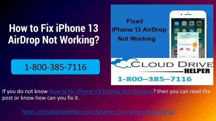 how to fix iphone 13 airdrop not working