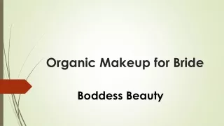 Organic Makeup for Bride