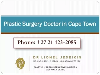 Plastic Surgery Doctor in Cape Town