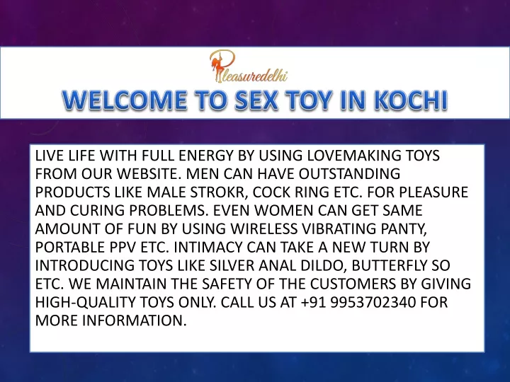 welcome to sex toy in kochi