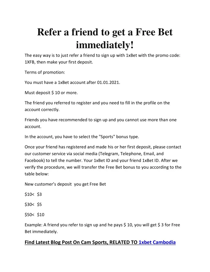 refer a friend to get a free bet immediately