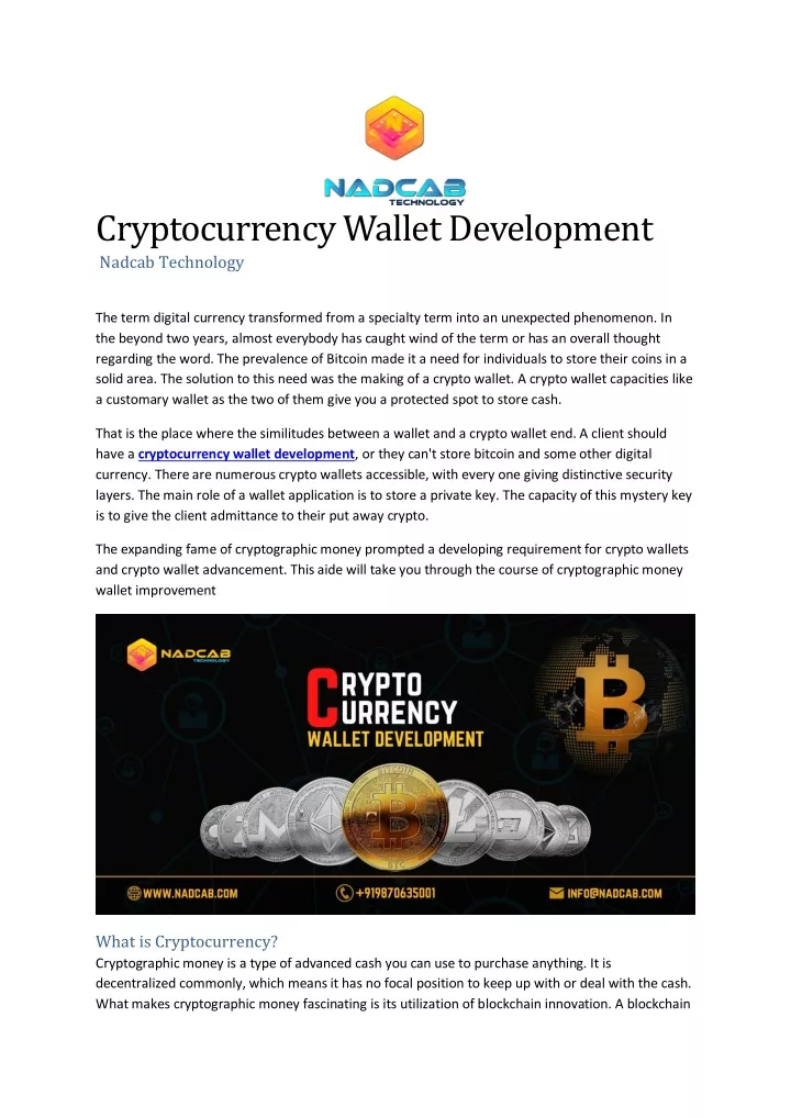 cryptocurrency wallet development nadcab