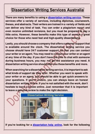 dissertation writing services australia