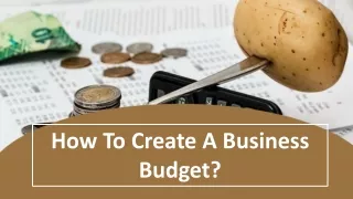 how to create a business budget