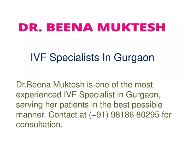 ivf specialists in gurgaon