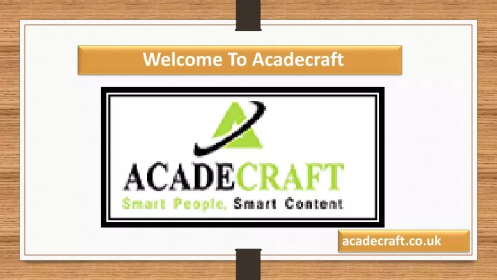 welcome to acadecraft