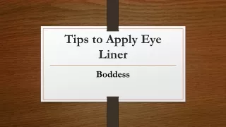 Tips to Apply Eye Liner