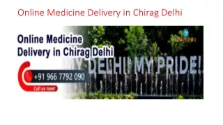 Online Medicine Delivery in Chirag Delhi