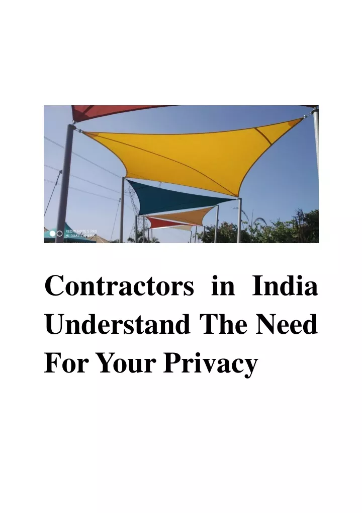contractors in india understand the need for your