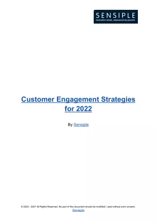 Customer Engagement Strategies for 2022