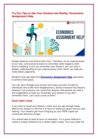 try our tips to get your dreams into reality