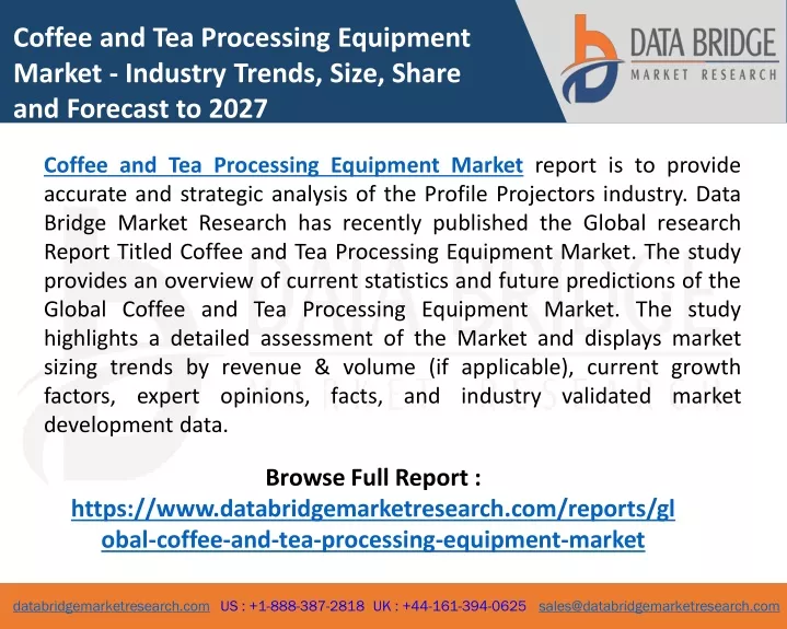 coffee and tea processing equipment market