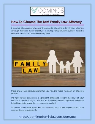 How To Choose The Best Family Law Attorney