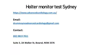 holter monit o r test sydney