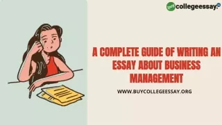 A complete Guide of Writing an Essay About Business Management