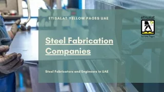 Steel Fabrication Companies & Steel Fabricators and Engineers in UAE