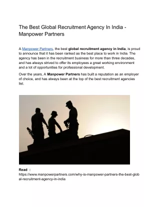 The Best Global Recruitment Agency In India - Manpower Partners (1)