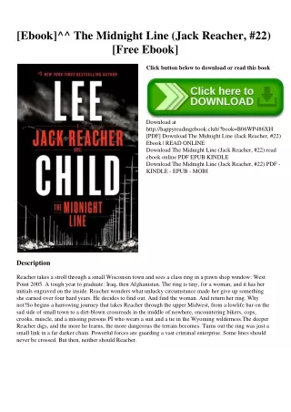 [Ebook]^^ The Midnight Line (Jack Reacher  #22) [Free Ebook]