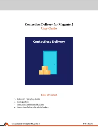 contactless delivery for magento 2 user guide