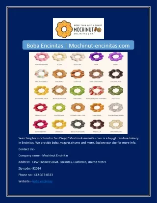 Boba Encinitas | Mochinut-encinitas.com